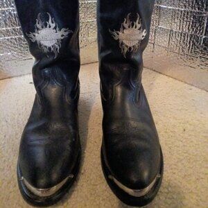 Harley Davidson Black Leather Riding Boots Size 13 Medium Width 91074